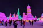 Китайский Харбинский ледяной фестиваль - это зимняя страна чудес